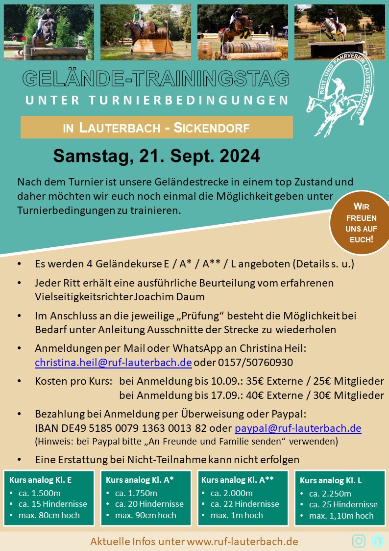 Plakat Trainingstag 20240921